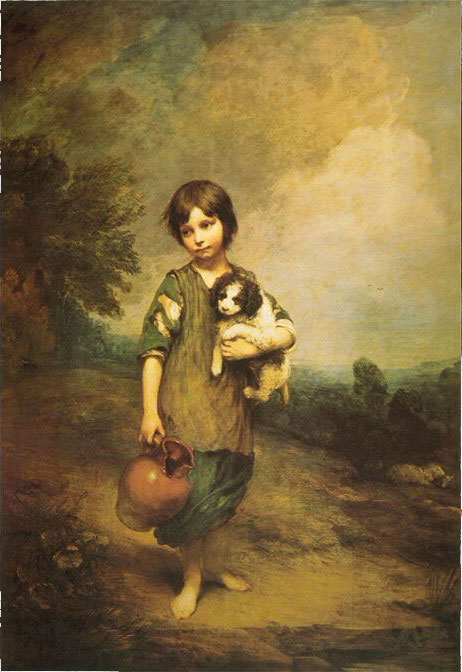 A Cottage Girl with Dog and Pitcher